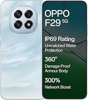 OPPO F29 5G (Glacier Blue, 8GB RAM, 256GB Storage) with No Cost EMI/Additional Exchange Offers