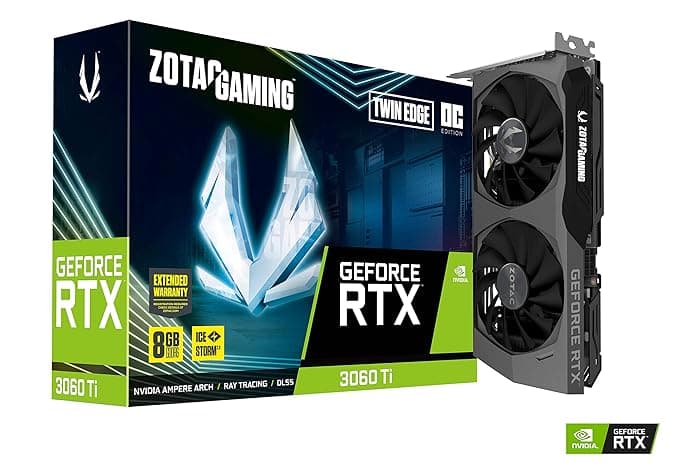 ZOTAC Gaming GEFORCE RTX 3060Ti Twin Edge OC 8GB GDRR6 Graphic Card (ZT-A30610H-10M) Graphics Cards