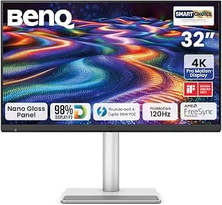 BenQ MA320UG (Smartchoice) 32” 4K 120Hz Promotion™ Nano Gloss Monitor, 98% P3 Color Gamut Dual Thunderbolt 4 96W/15W, Mac ...
