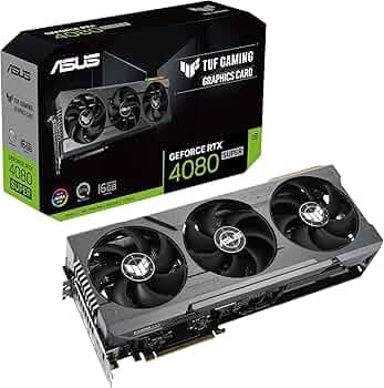 ASUS TUF Gaming NVIDIA GeForce RTX 4080 Super Gaming Graphics Card (PCIe 4.0, 16GB GDDR6X, HDMI 2.1a, DisplayPort 1.4a)