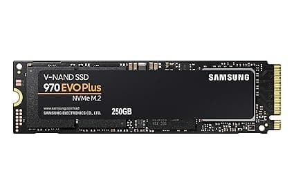 SAMSUNG 970 EVO Plus SSD 250GB - M.2 NVMe Interface Internal Solid State Drive with V-NAND Technology (MZ-V7S250B/AM)