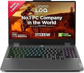 Lenovo LOQ 2024 AMD Ryzen 7 8845HS 15.6" (39.6cm) 144Hz 300Nits FHD IPS Gaming Laptop (16GB/1TB SSD/NVIDIA RTX 4060 8GB Graphics/100% sRGB/Win 11/ Off...