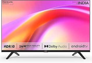 Acer 80 cm (32 inches) HD Ready Android Smart LED TV AR32AP2841HDFL (Black) (2021 Model) | With Frameless Design