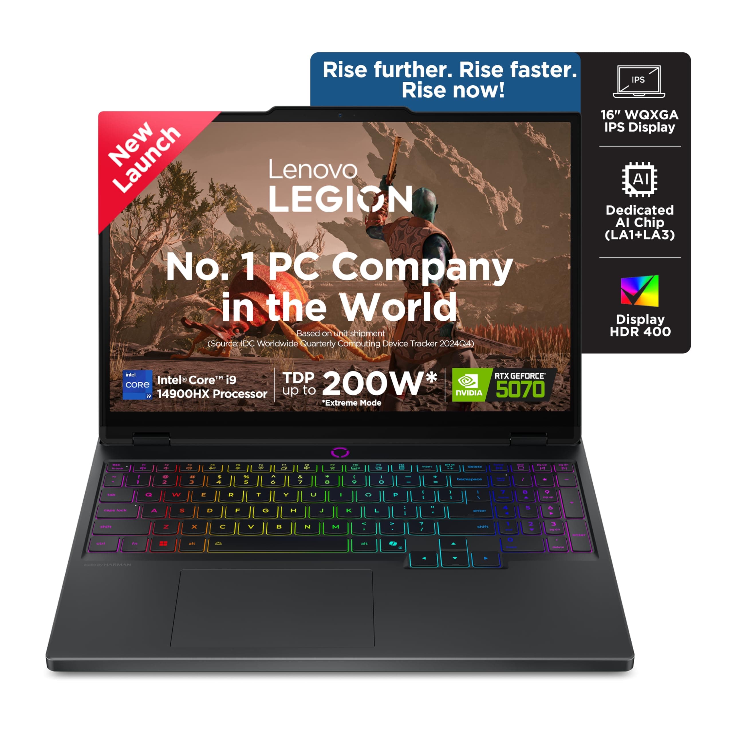Lenovo Legion Pro 5 2025 Intel Core i9-14900HX | NVIDIA RTX 5070 8GB (32GB RAM/1TB SSD/WQXGA IPS/240Hz/16 (40.6cm)/Windows 11/Office 2024+AI Now/Black...
