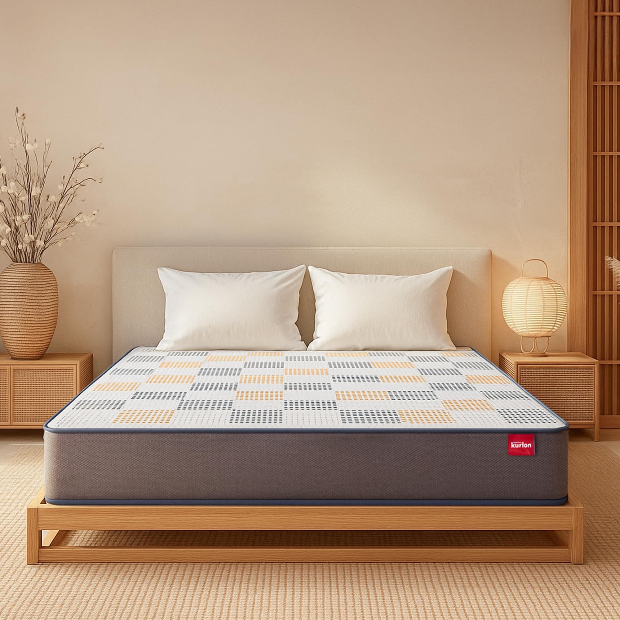 Kurl-On Mattress | Mattress Queen Bed, Dual Roll Pack Mattress, 6-Inch Bed Mattress, Mattress Queen Size, Reversible Soft & Firm Sides Mattress (78x60x6 Inches,Soft & Firm Support) (HR Foam)