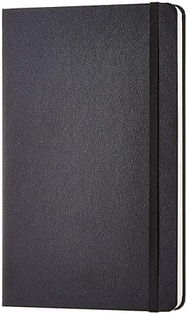 AmazonBasics Classic Notebook, Squared - (130mm x 210mm) - 240 pages (Black)