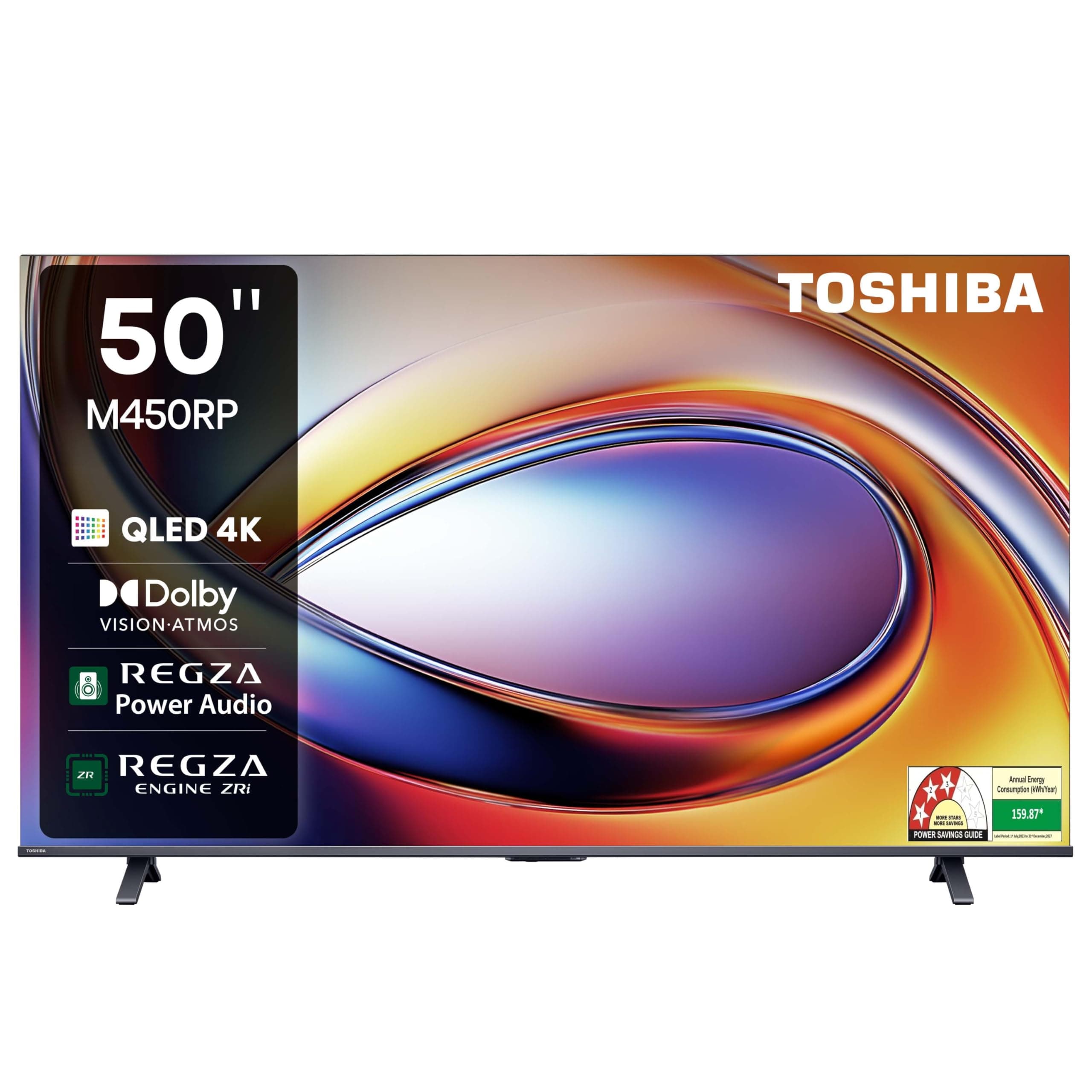 Toshiba 126 cm (50 inches) M450RP Series 4K Ultra HD Smart QLED TV 50M450RP (Black)