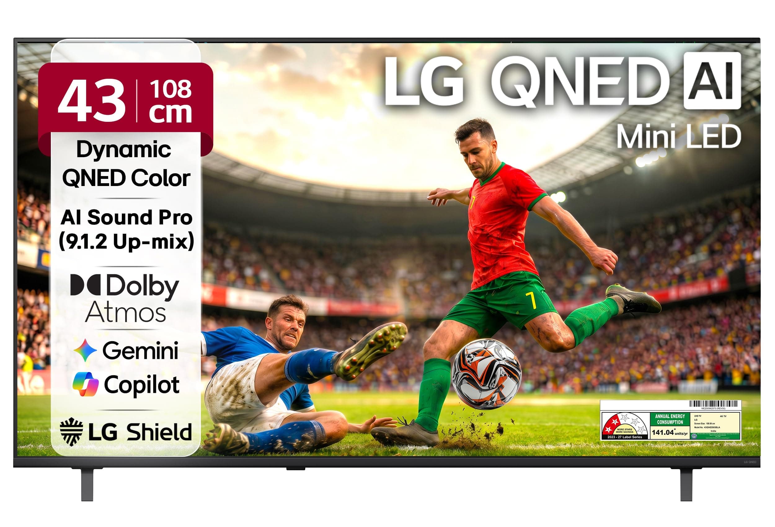 LG 164 cms (65 inches) QNED82 AI Series 4K Ultra HD Smart webOS IPS QNED MiniLED TV 65QNED82BLA