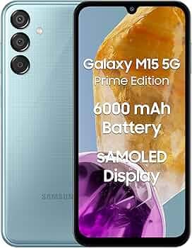 Samsung Galaxy M15 5G Prime Edition (Celestial Blue,4GB RAM,128GB Storage)| Super AMOLED Display| 50MP Triple Cam| 6000mAh Battery| MediaTek Dimensity...