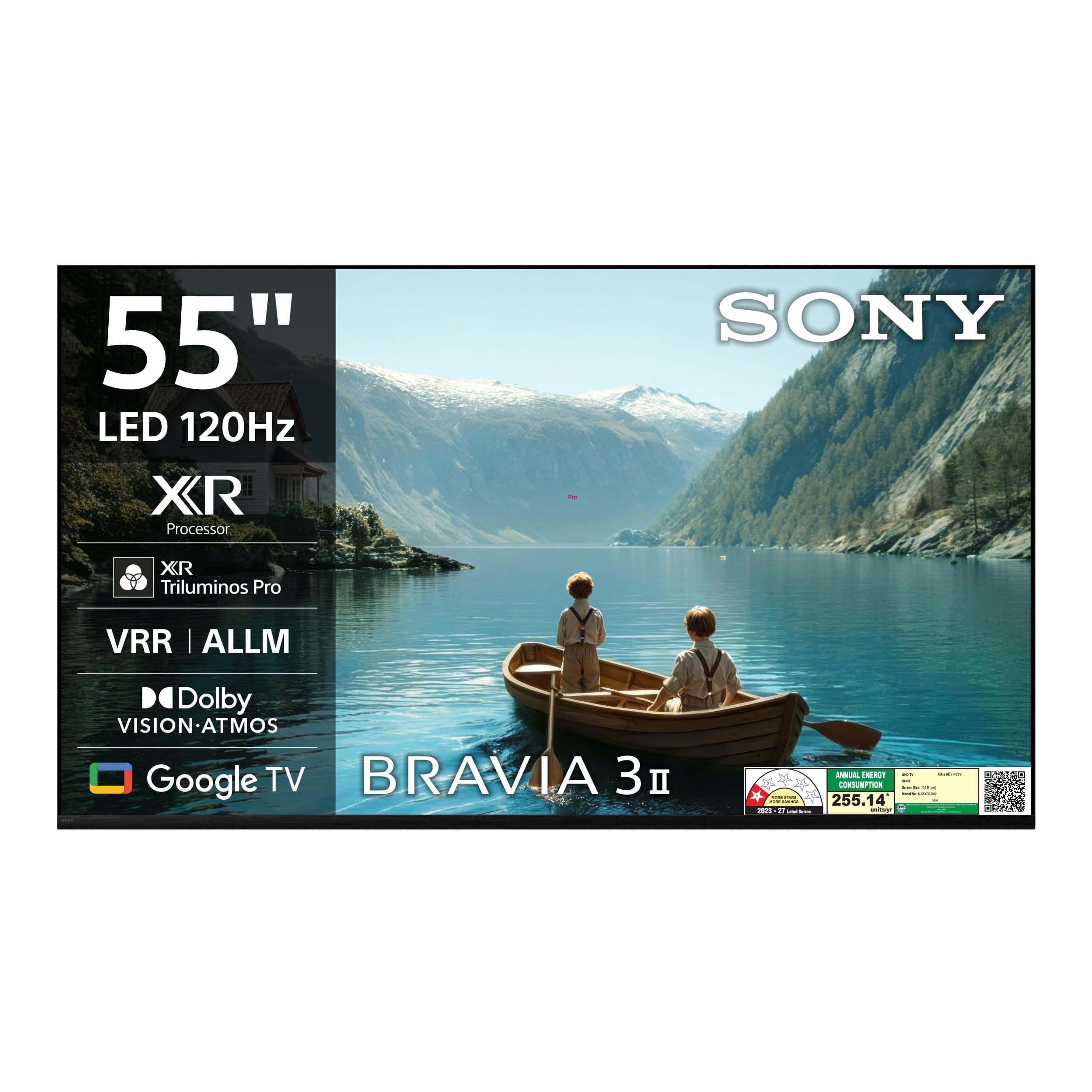 Sony 139 cm (55 inches) BRAVIA 3II Ultra HD Smart LED Google TV K-55XR35M2