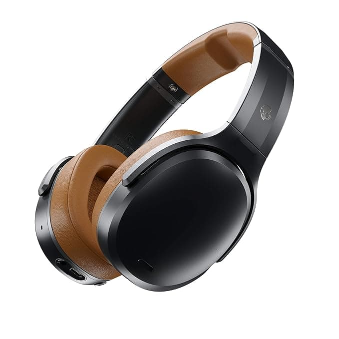Skullcandy Crusher Wireless Bluetooth Over The Ear Headphone with Mic (Tan/Black) Over-Ear
