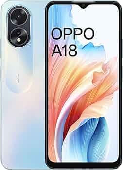 OPPO A18 (Glowing Blue, 4GB RAM, 128GB Storage) | 6.56" HD 90Hz Waterdrop Display | 5000 mAh Battery with No Cost EMI/Additional Exchange Offers