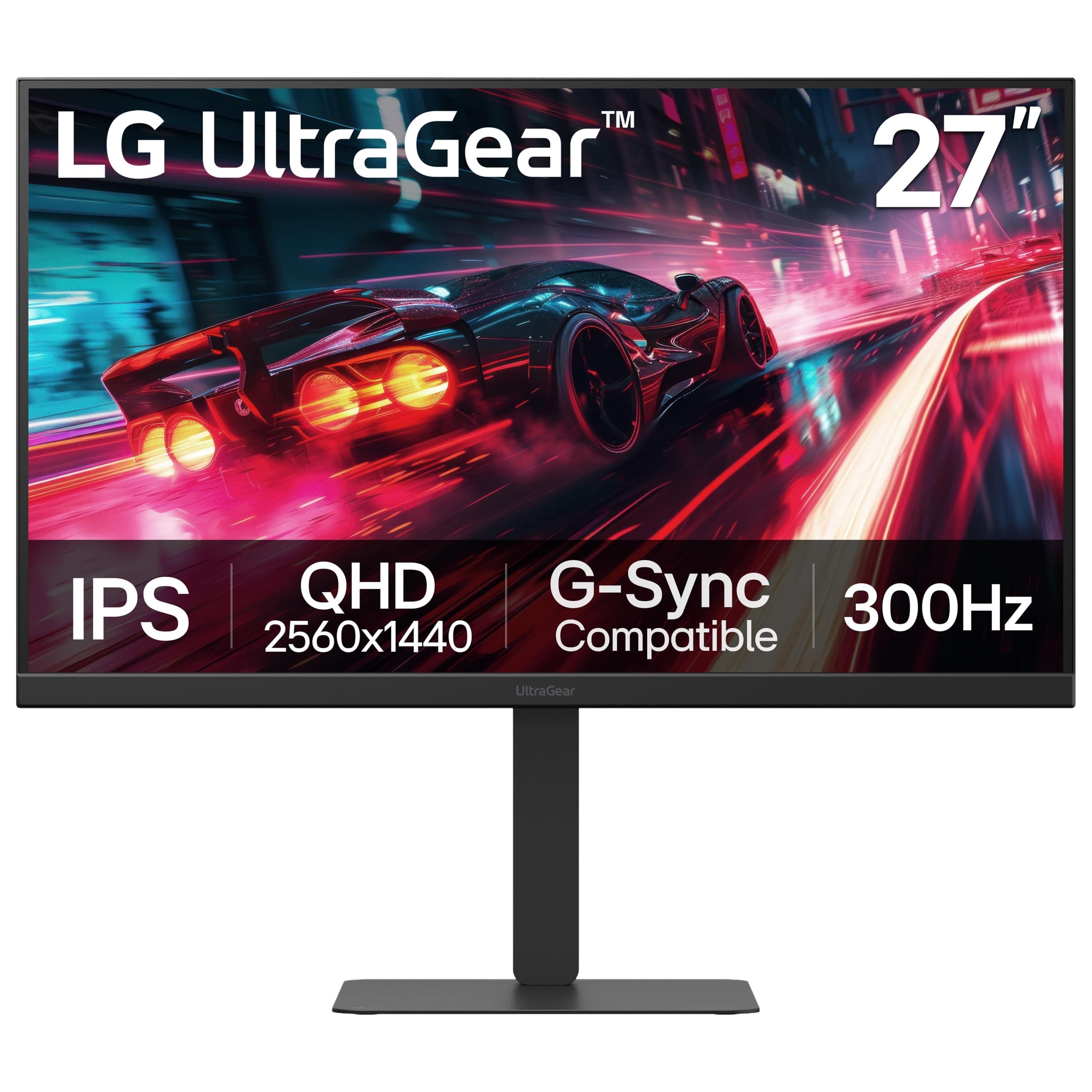 LG 27G640A-B 27-inch Ultragear QHD (2560 x 1440) IPS Gaming Monitor, 300Hz, 1ms, NVIDIA G-Sync, AMD FreeSync Premium, VESA...