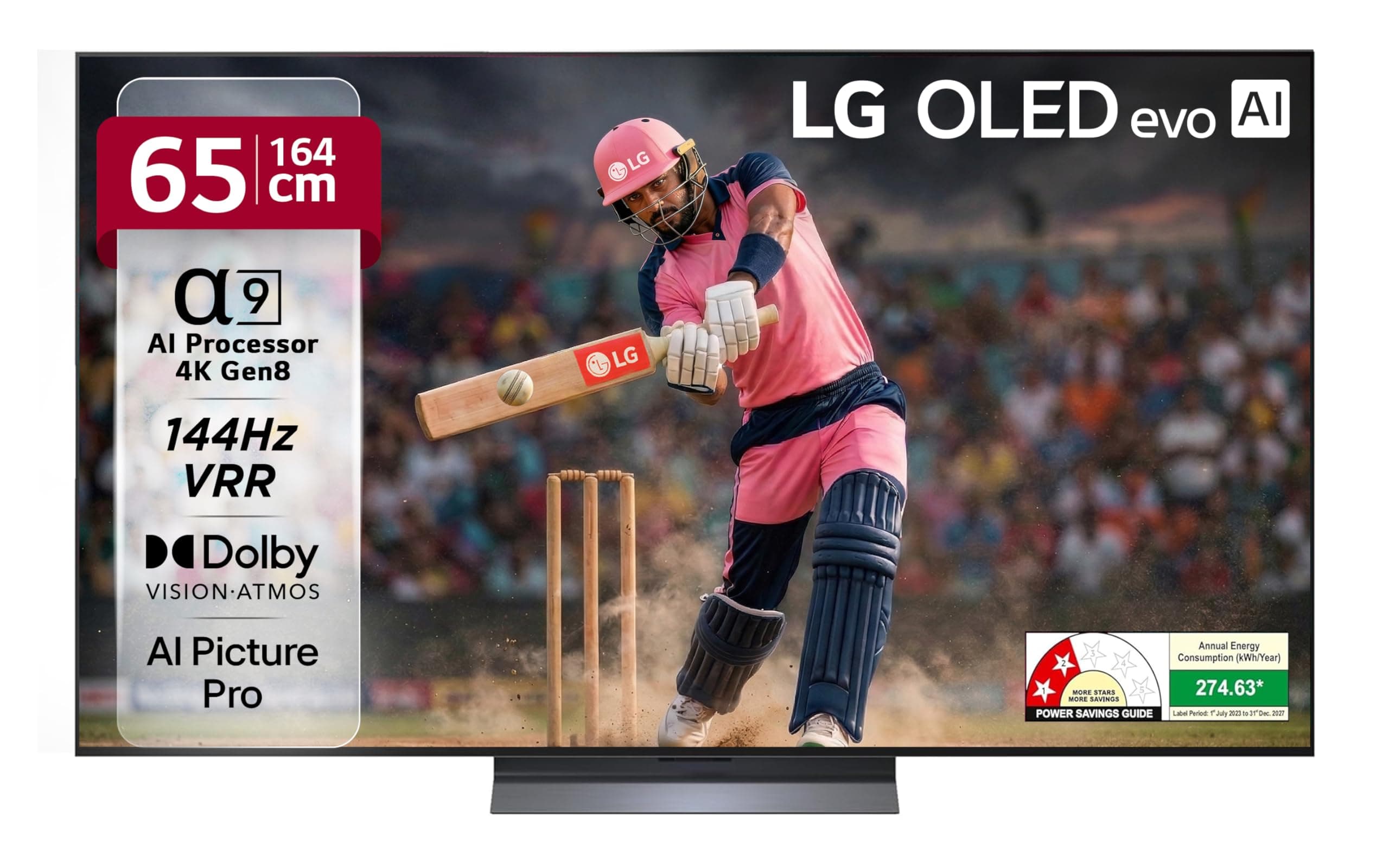 LG 164 cm (65 Inches) OLED evo C5 Series 4K Ultra HD (3840 x 2160) Smart webOS OLED TV OLED65C56LA