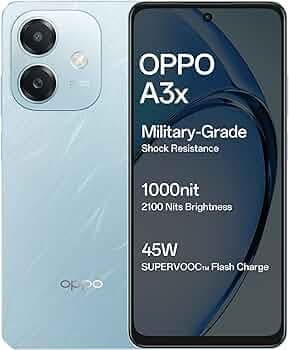 OPPO A3X 4G (Ocean Blue, 4GB RAM, 64GB Storage) | with No Cost EMI/Additional Exchange Offers