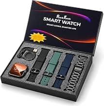 PunnkFunnk H18 Pro Smart Watch Combo, Bluetooth Calling with Heart Rate & SpO2 Monitor, Fitness Tracker, IP67, Smartwatch ...