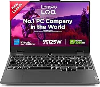 (Refurbished) Lenovo LOQ 2024 12th Gen Intel Core i5-12450HX 15.6" (39.6cm) 144Hz 300Nits FHD IPS Gaming Laptop (16GB/512GB SSD/Win 11/NVIDIA RTX 3050...