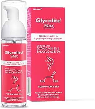 Glycolite Max Foaming Facewash 60ml With Glycolic Acid 6%