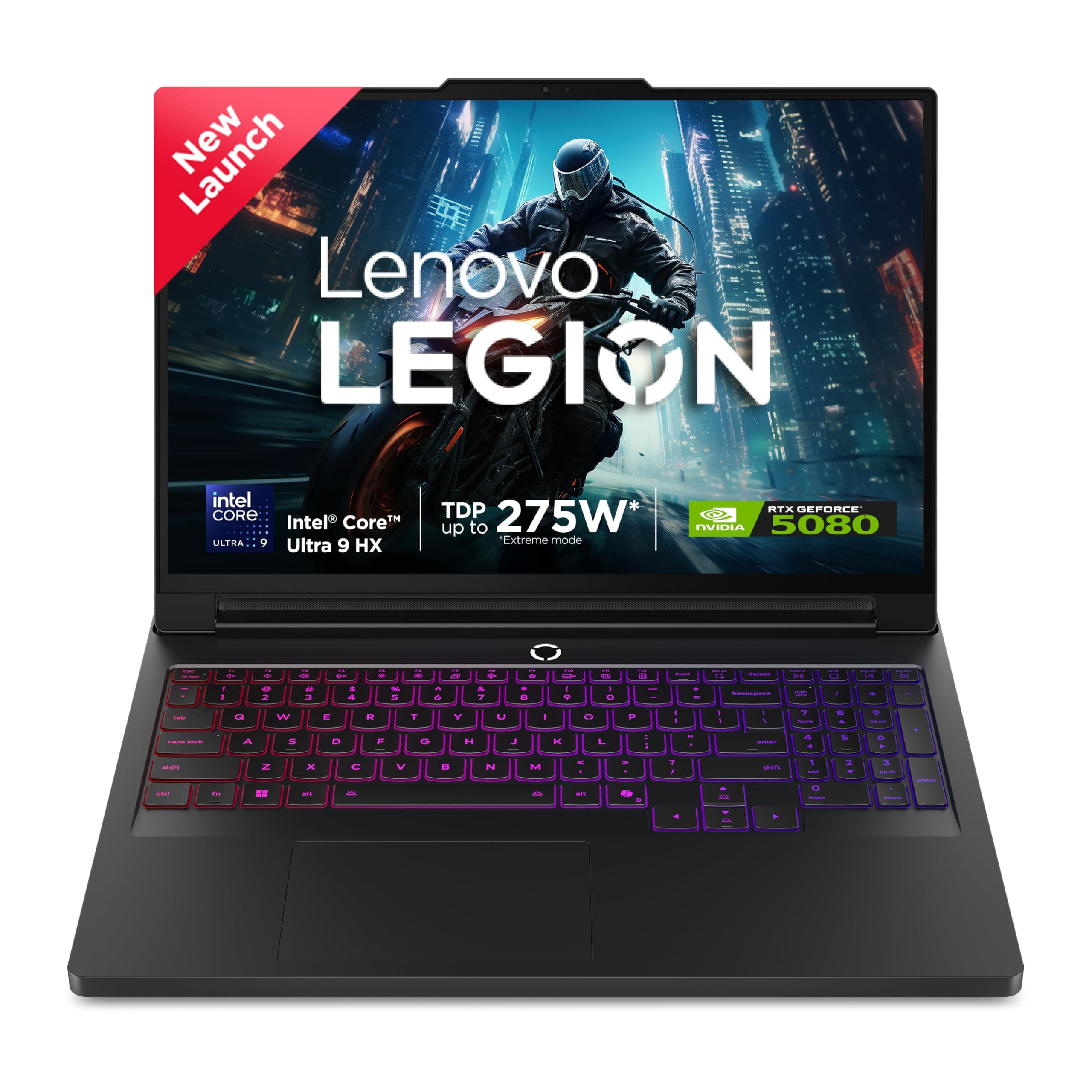 Lenovo Legion Pro 7 Intel Core Ultra 9 290HX | NVIDIA RTX 5080 16GB (32GB RAM/1TB SSD/WQXGA OLED/240Hz/16(40.6cm)/Windows 11/Office 2024/Black/2.57Kg)...