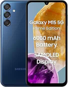 Samsung Galaxy M15 5G Prime Edition (Blue Topaz,4GB RAM,128GB Storage) | Super AMOLED Display| 50MP Triple Cam| 6000mAh Battery| MediaTek Dimensity 61...