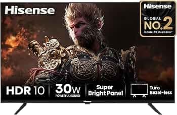 Hisense 108 cm (43 inches) E43N Series Full HD Smart Google LED TV 43E43N (Black)