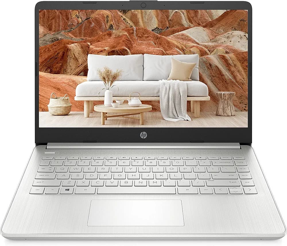 HP 14s, 5th Gen AMD Ryzen 3- 8GB RAM/512GB SSD 14 inches(35cm) Laptop, FHD IPS Micro-Edge Display/ Backlit Keyboard/Alexa/Windows 11/Fast Charge/Radeon Graphics/1.46Kg/Natural Silver -14s-fq1089AU