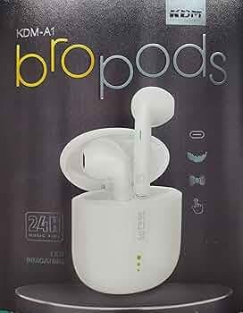 KDM A1 Pro Pods Earbuds with 24 H Music time(White) and Free a Protective Cover