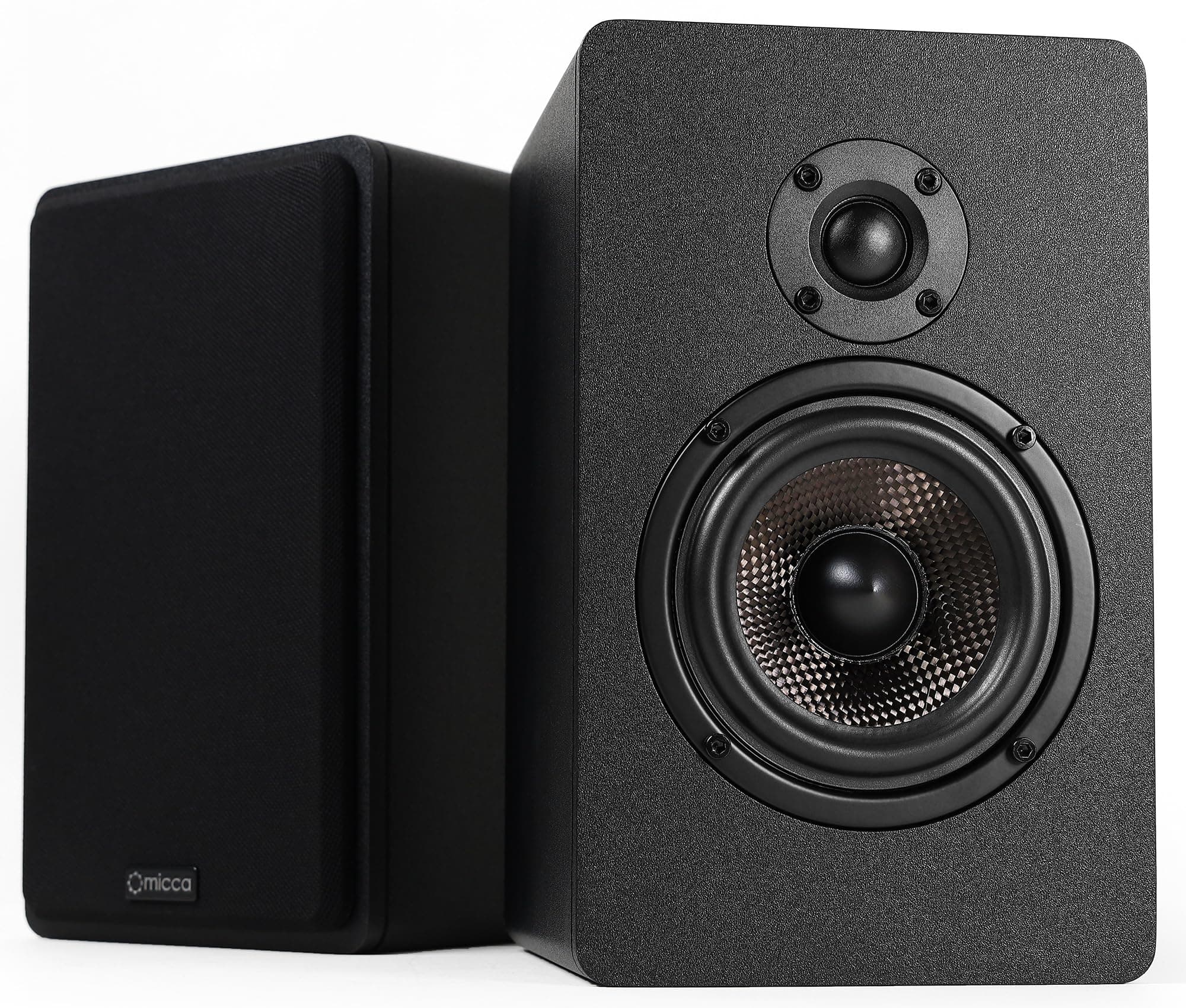 micca MB42X G2 Passive Bookshelf Speakers for Home Theater Surround Sound, Stereo, and Passive Near Field Monitor, 2-Way (Black, Pair)