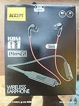 KDM A1 Plus 2 Wireless Bluetooth In Ear Neckband Earphone with Mic (Black)