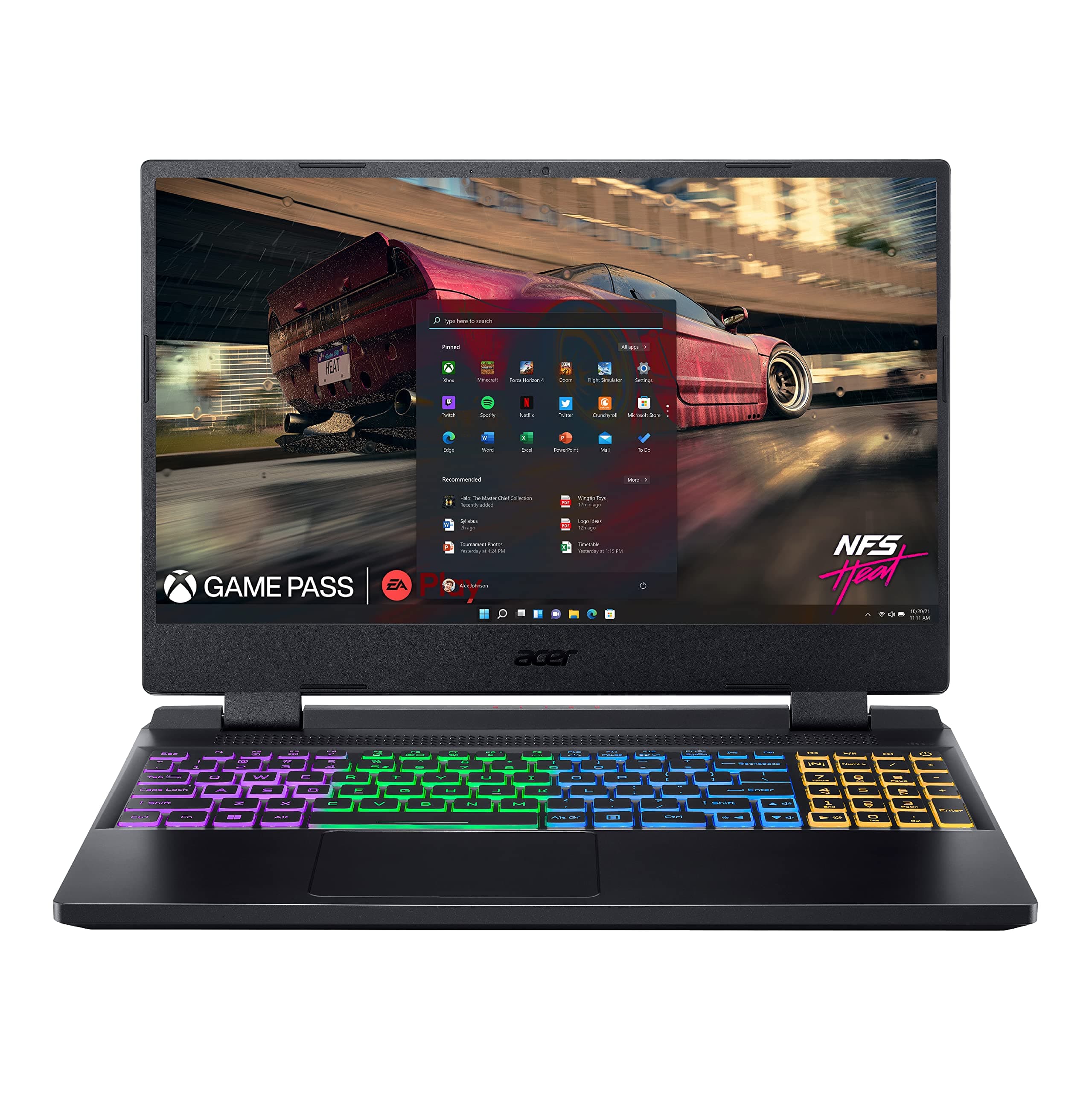 Acer Nitro 5 Gaming Laptop/ 12th Gen Intel Core i5-12500H Processor 12 core/ 15.6"(39.6cms) FHD 144Hz Display (8GB/512GB SSD/RTX 3050 Graphics/Windows 11 Home/RGB), AN515-58 + Xbox Game Pass Ultimate