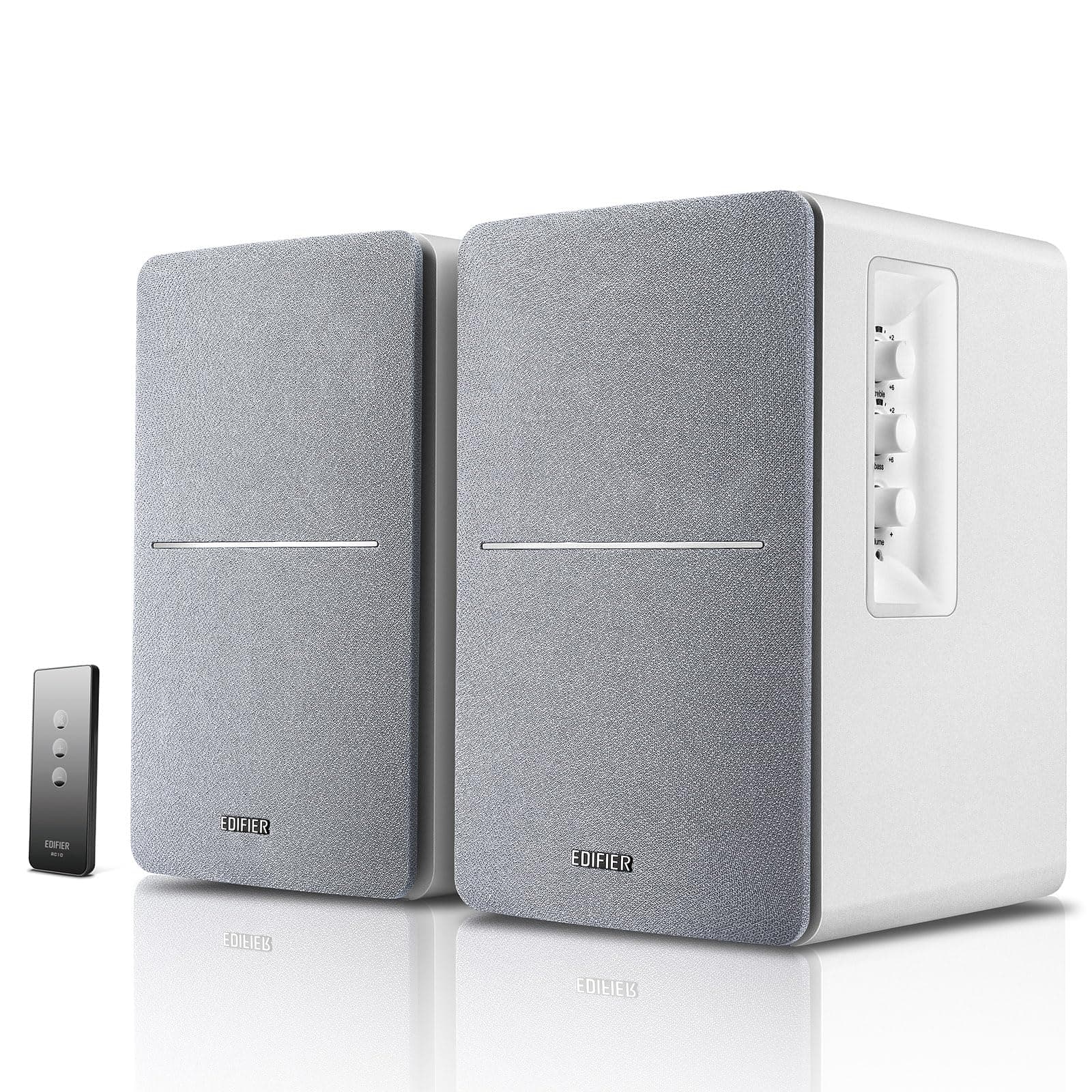 Edifier R1280T Powered Bookshelf Speakers, White, 2.0 Active | 42 Watts RMS, Near Field Studio Monitor