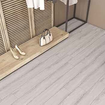Plantex SPC Tiles for Floors/Interlocking Sound Insulated Flooring Plank/Click N Lock Wooden Flooring for Bedroom/Kitchen-60 Square Feet/20 Tiles,Gran...