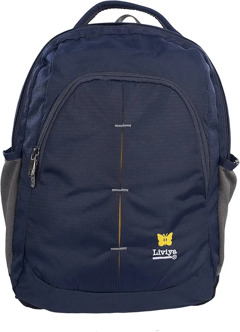 Liviya 35L Unisex Casual Backpack/School Bag/College Bag/Travel Backpack, (Navy Blue)