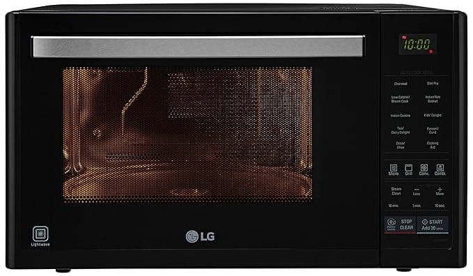 LG 32 L Charcoal Convection Microwave Oven (MJ3296BFT, Black, With Starter Kit) Microwave Ovens