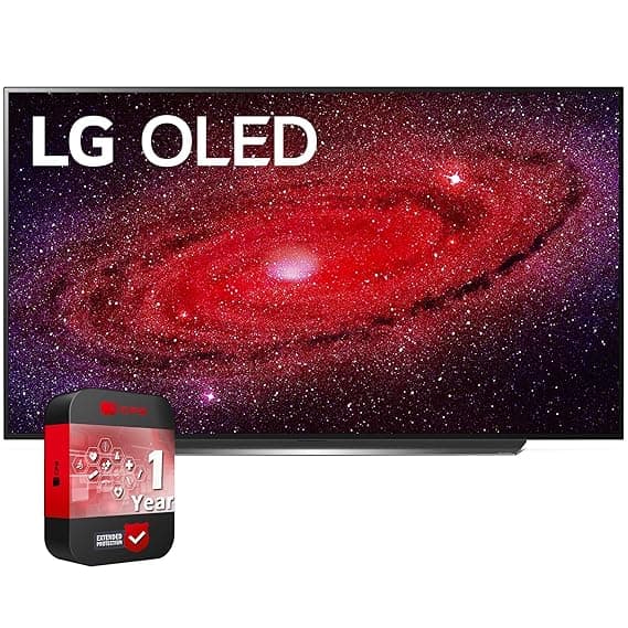 LG OLED65CXPUA 65 inch CX 4K Smart OLED TV with AI ThinQ 2020 Bundle with 1 Year Extended Protection Plan Smart Televisions