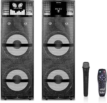 DJ Stone 16000 Multimedia BT Tower Speaker with Single Wireless mic and Remote | Bluetooth | USB | AUX | FM | Powerful Bass | 160W RMS | Karaoke Compa...