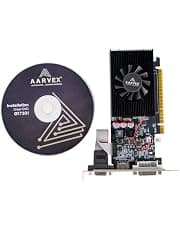 AARVEX GT730 4GB DDR3 128-Bit Graphics Card | PCIe 2.0 x8 GPU | HDMI, DVI & VGA | DirectX 12 | 4K Display Support | Desktop Graphics Card for Gaming, Video Editing & Multimedia