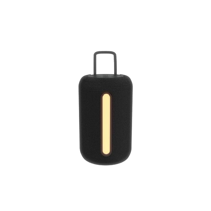 JUST CORSECA Sushi Shine 10W Bluetooth Speaker | V5.3 | FM, LED Light, USB, TF, TWS | 800mAh Battery | 6-Hour Playtime | 10m Range (Black)