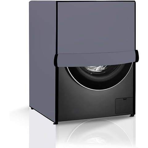 The Furnishing Tree Washing Machine Cover Grey Compatible for Bosch 6.5 Kg Fully-Automatic Front Loading WLJ2026IIN - D × W × H : ( 48.3x61x86.4 CM )