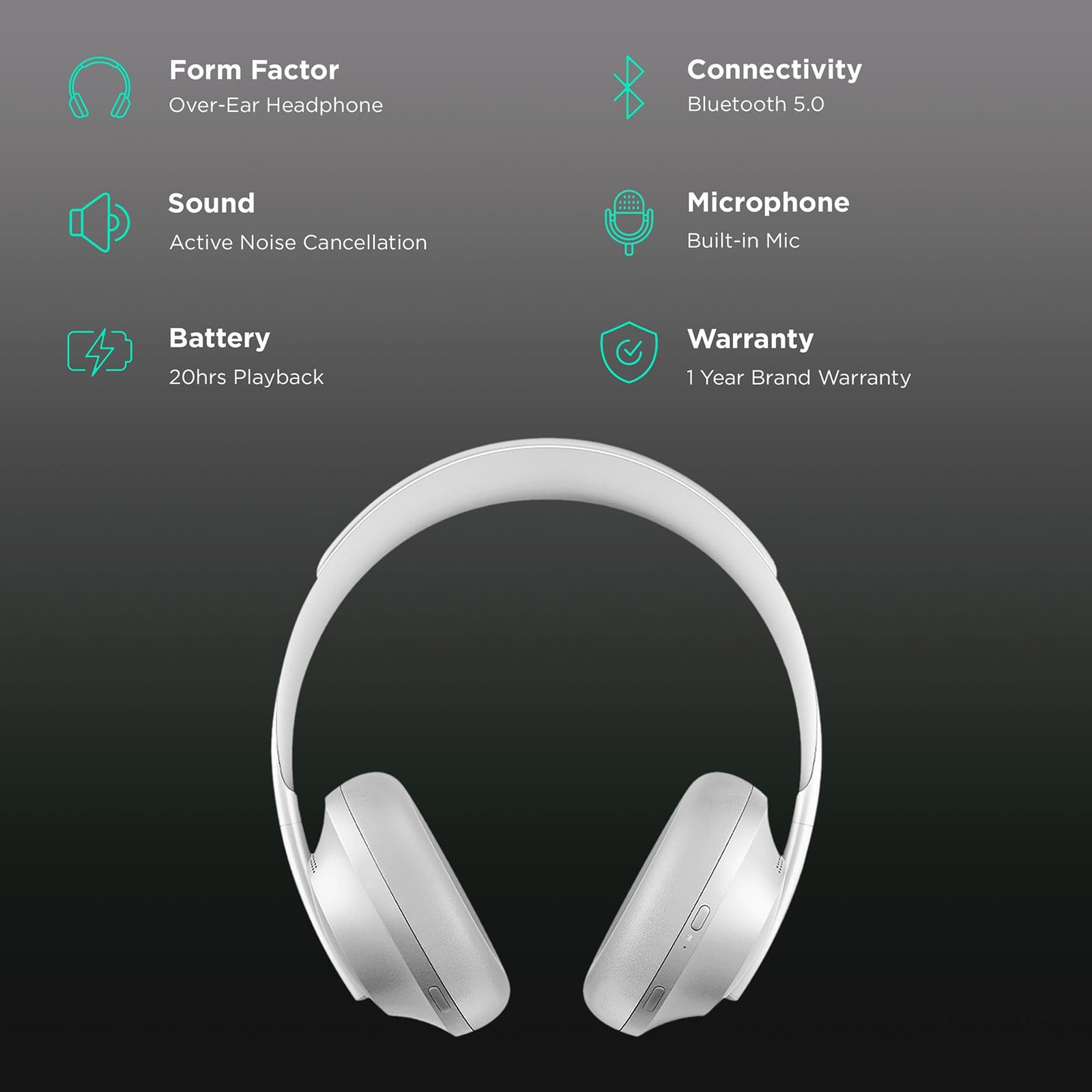Bose 700 Noise Cancelling Bluetooth Headphones (Sliver Luxe)