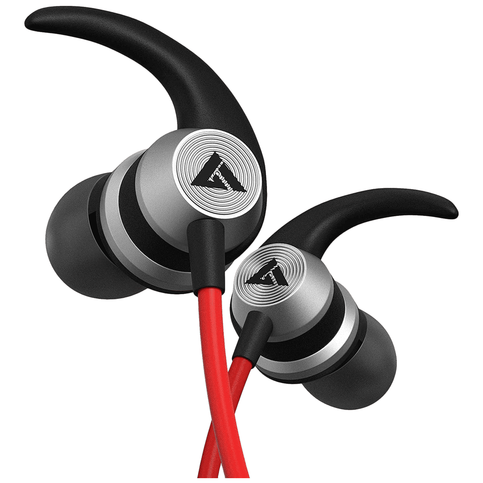 Boult Audio Bassbuds X1 BA-RD-X1 In-Ear Wired Earphone with Mic (Extra Bass, Red)