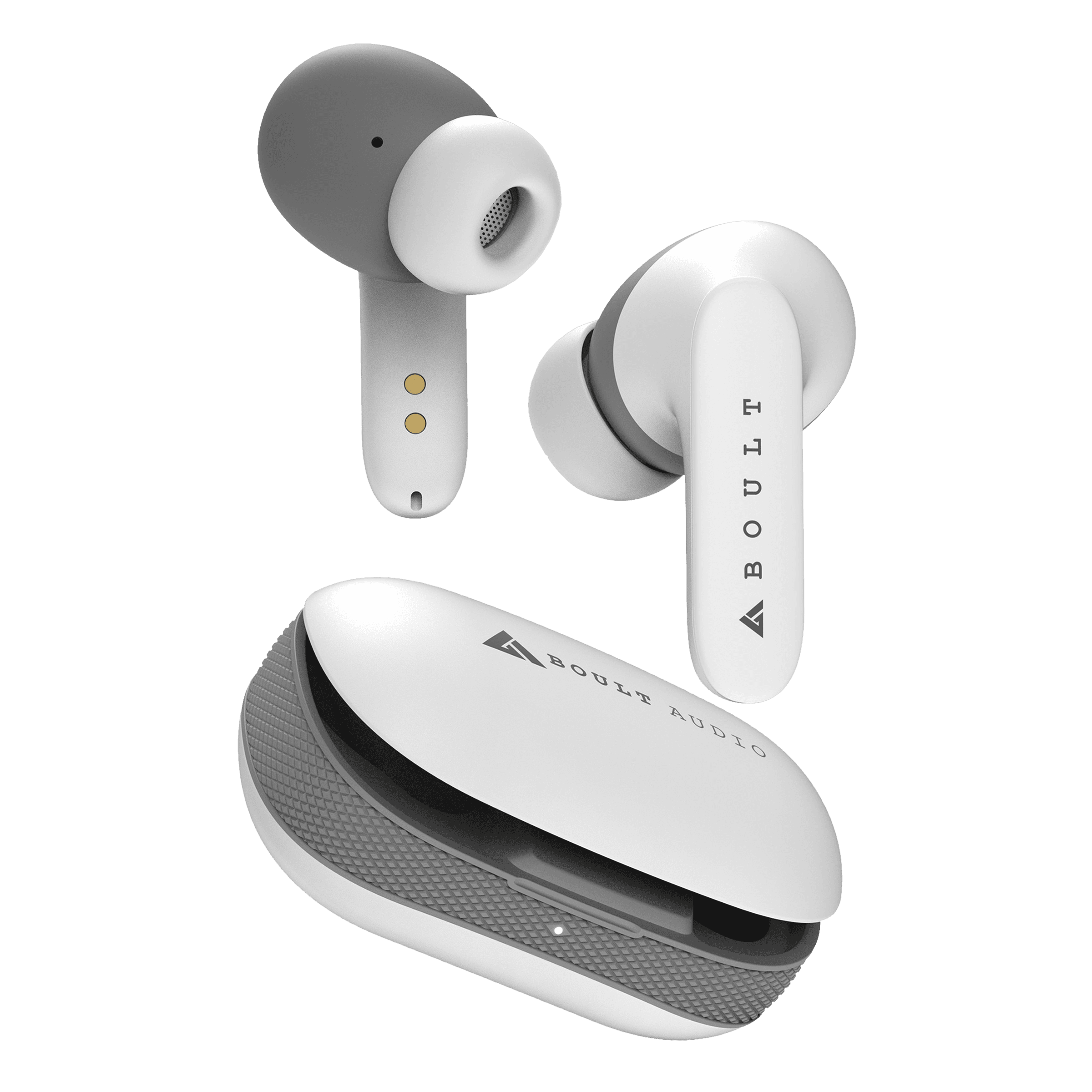 Boult Audio AirBass In-Ear Truly Wireless Earbuds with Mic (Bluetooth 5.1, IPX5-Rated Water Resistant, BA-CR-Y1, White)