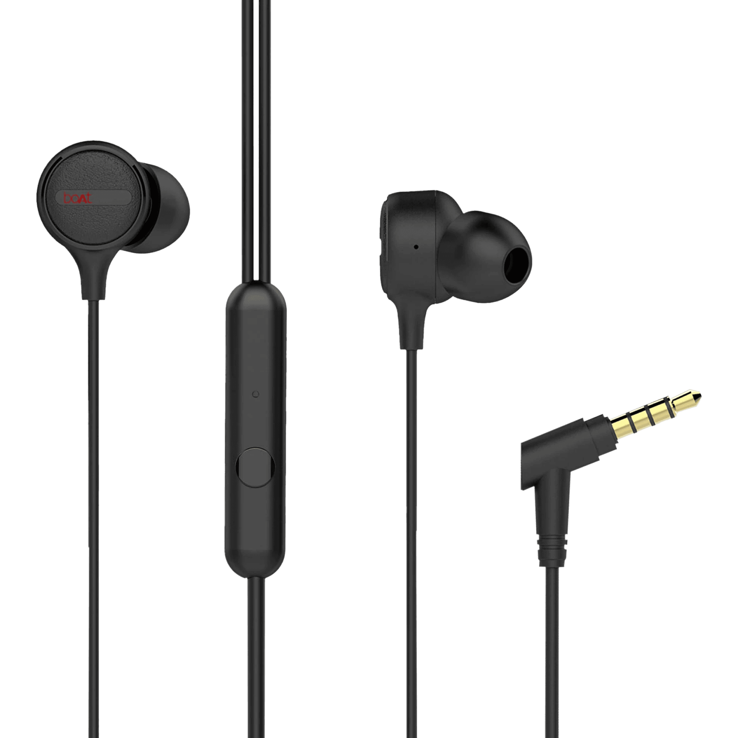boAt BassHeads 103 Wired Earphone with Mic (In Ear, Black)