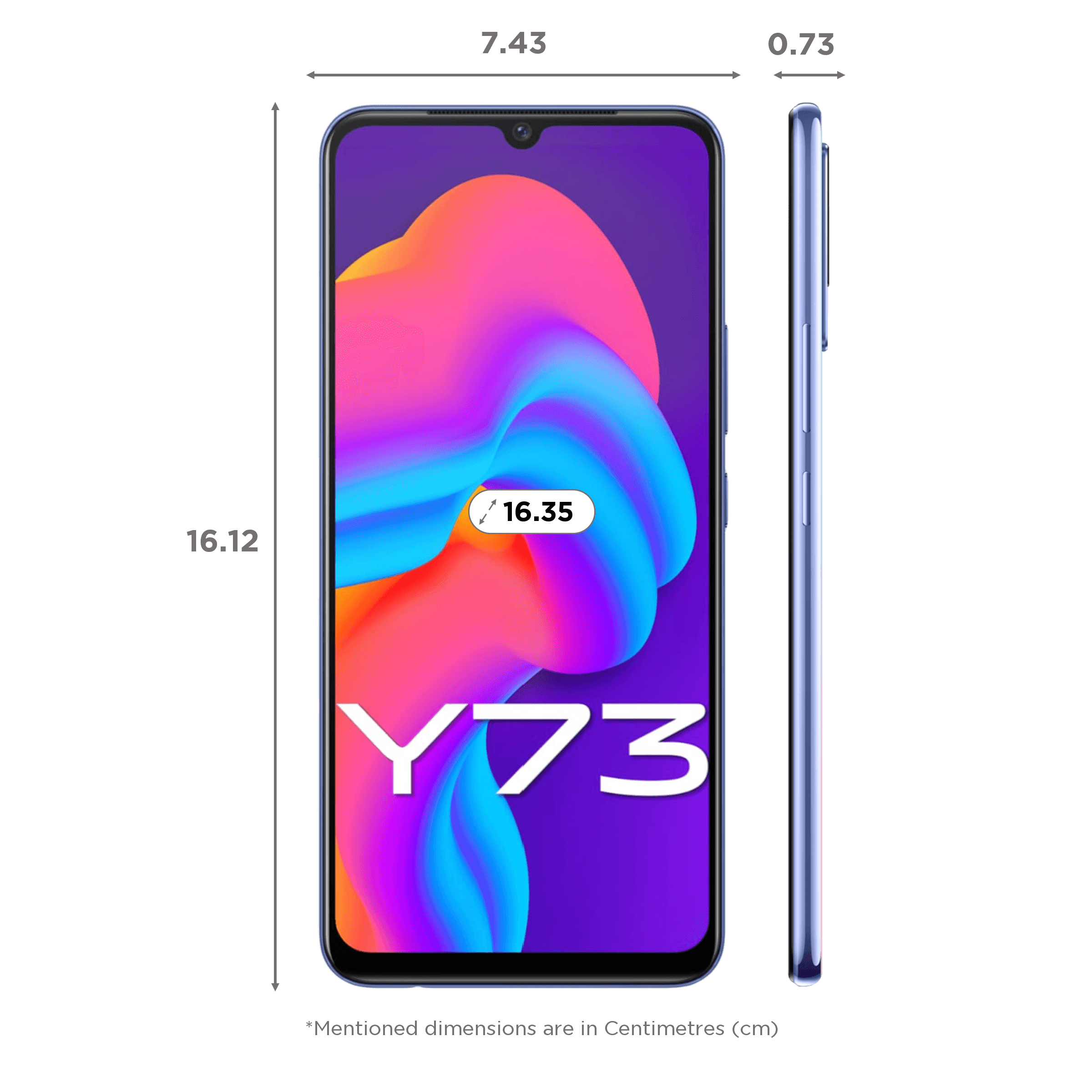vivo Y73 (8GB RAM, 128GB, Diamond Flare)