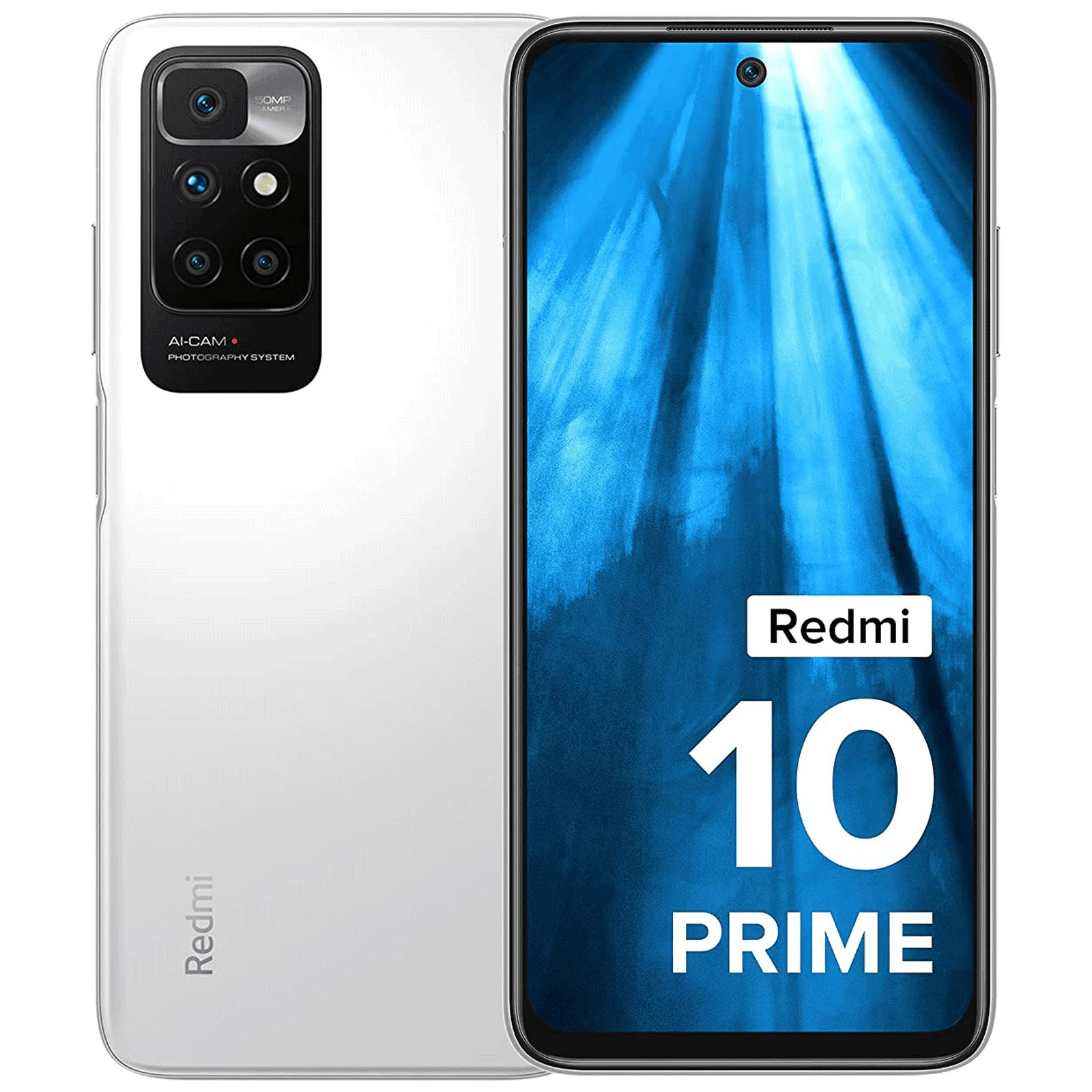 Redmi 10 Prime (64GB ROM, 4GB RAM, MZB09QXIN, Astral White)