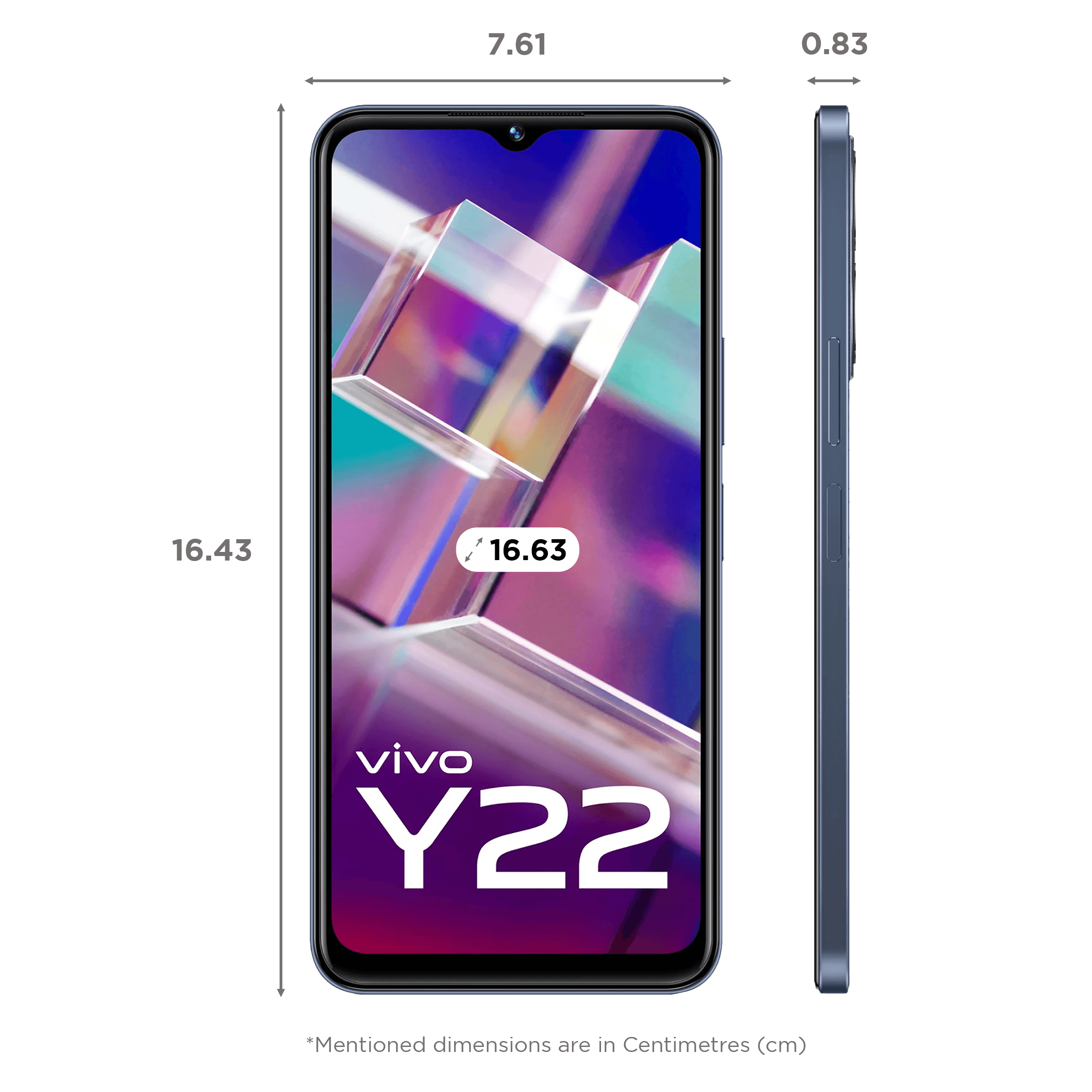 Vivo Y22 (6GB RAM, 128GB, Starlit Blue)