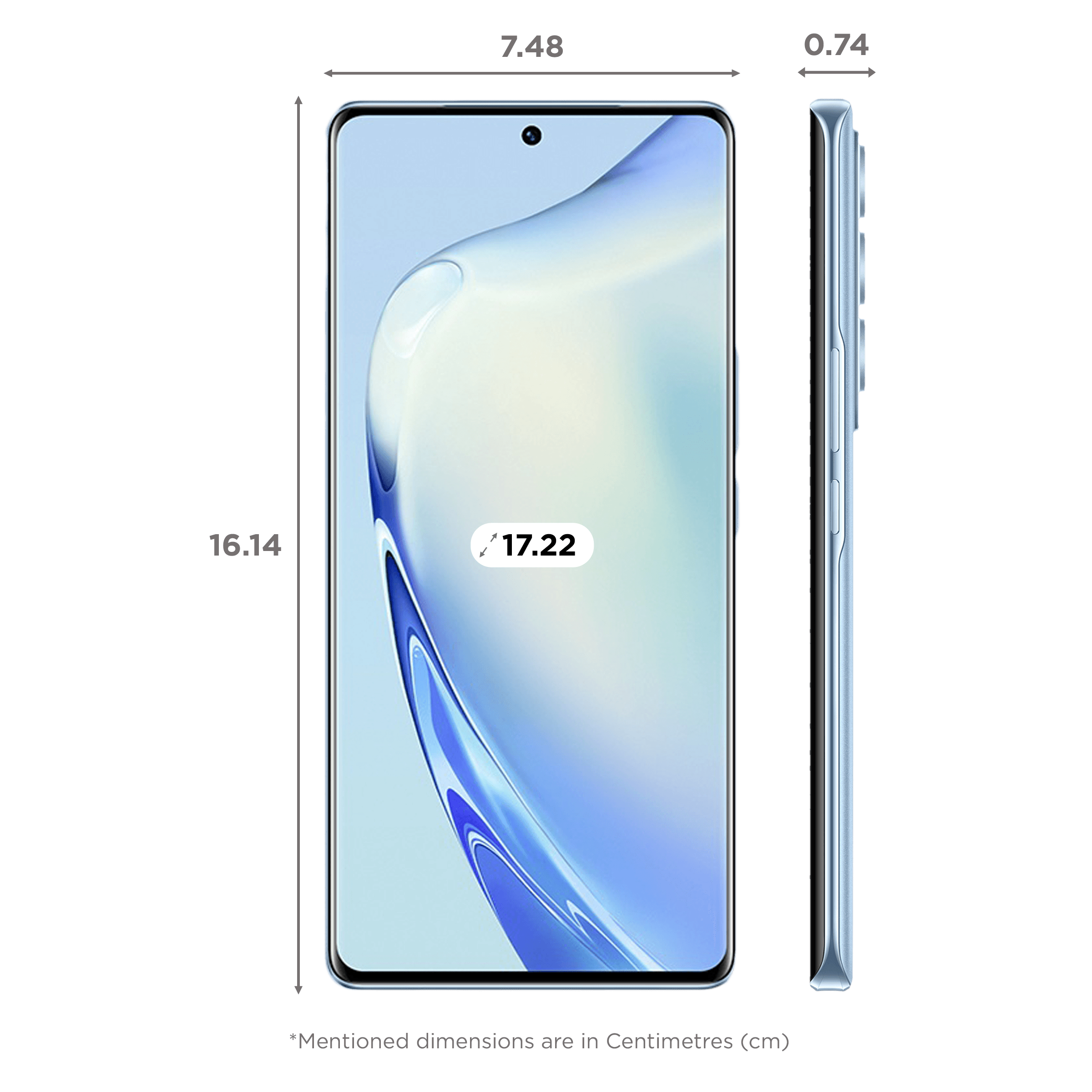 vivo V27 Pro 5G (8GB RAM, 256GB, Magic Blue)