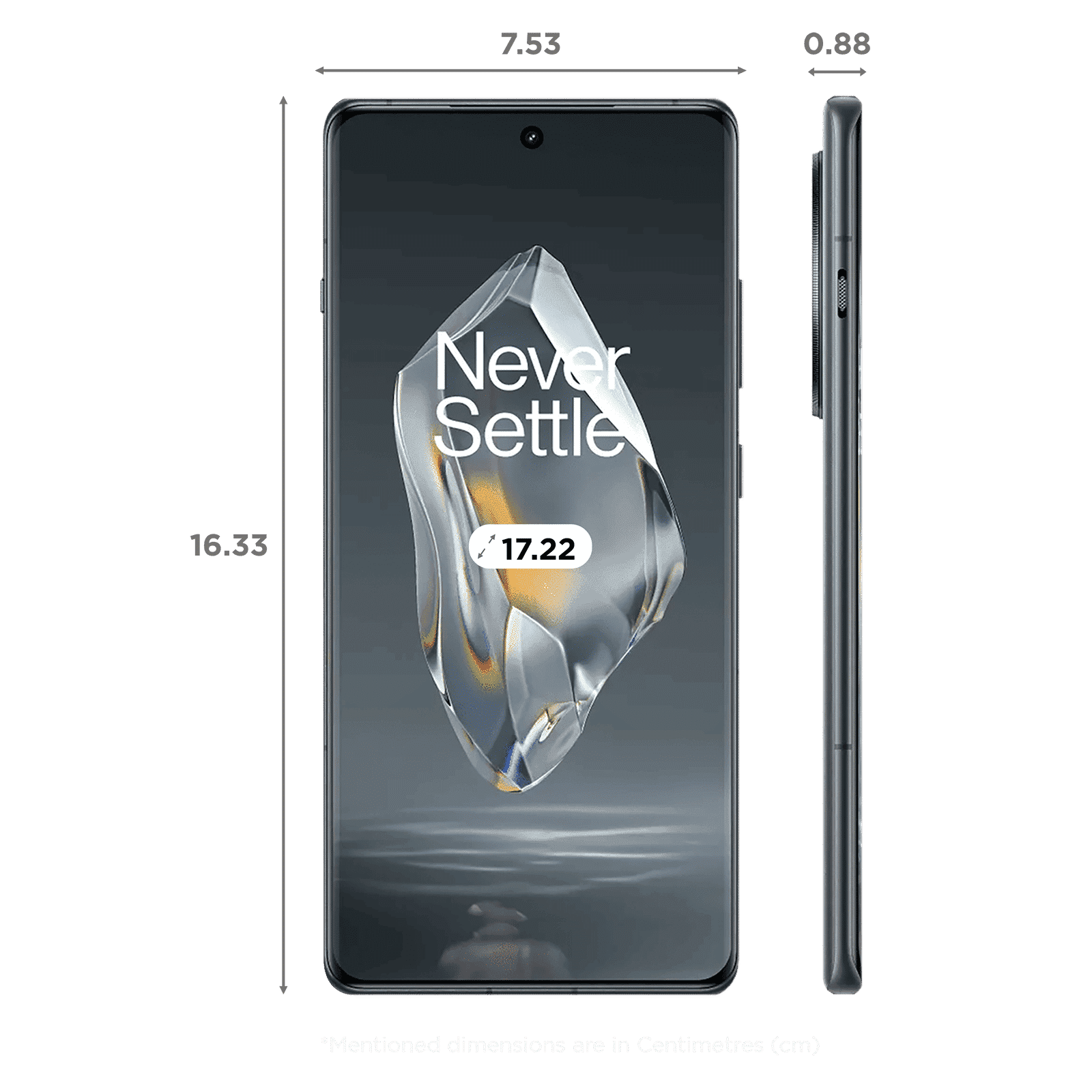 OnePlus 12R 5G (16GB, 256GB, Iron Grey)