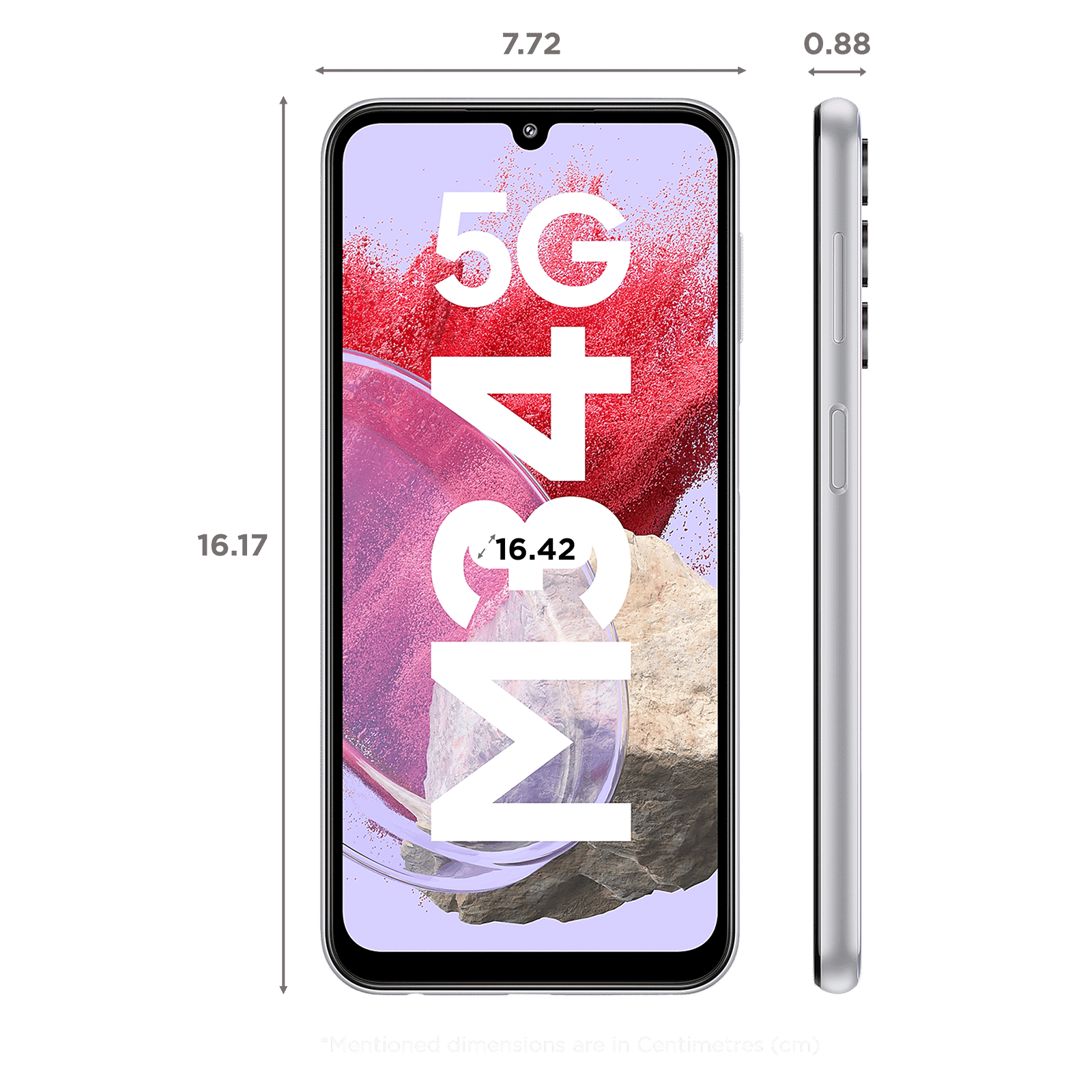 SAMSUNG Galaxy M34 5G (8GB RAM, 256GB, Prism Silver)