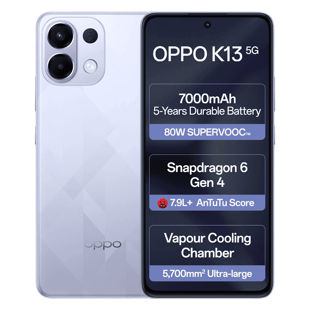 oppo K13 5G (8GB RAM, 128GB, Icy Purple)
